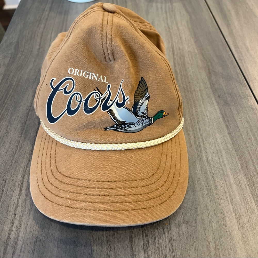 Coors Banquet Beer American Needle Brown Trucker Snapback Hat Cap Rope Mallard